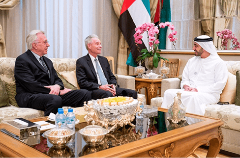Tom Mattair and Rich Schmierer meet Abdullah bin Zayed